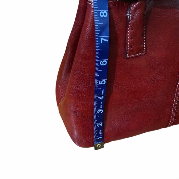 Fossil Leather Tote Handbag Red Medium - Picture 7 of 10